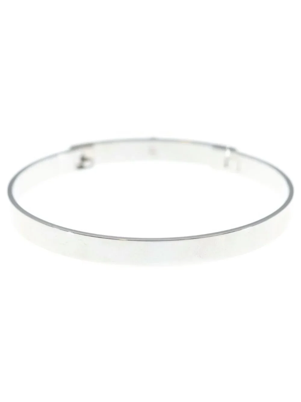 Hermes Collier de Chien Pink Sapphire Ble 18k White Gold White Bracelet